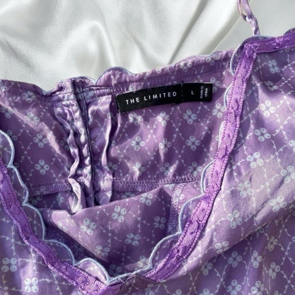 Coquette y2k satin babydoll scallop edge cami - Picture 3 of 4